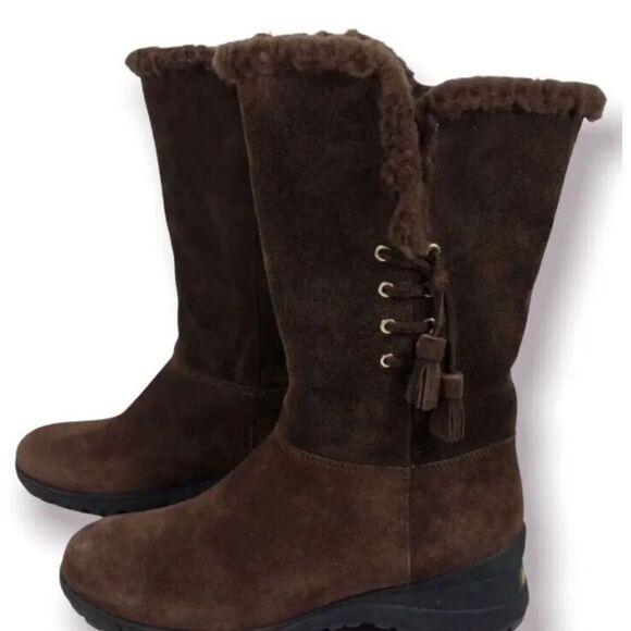 Lauren by Ralph Lauren ~ Tadina Genuine Shearling Women's Suede Boots - Size 6 B - Picture 2 of 7